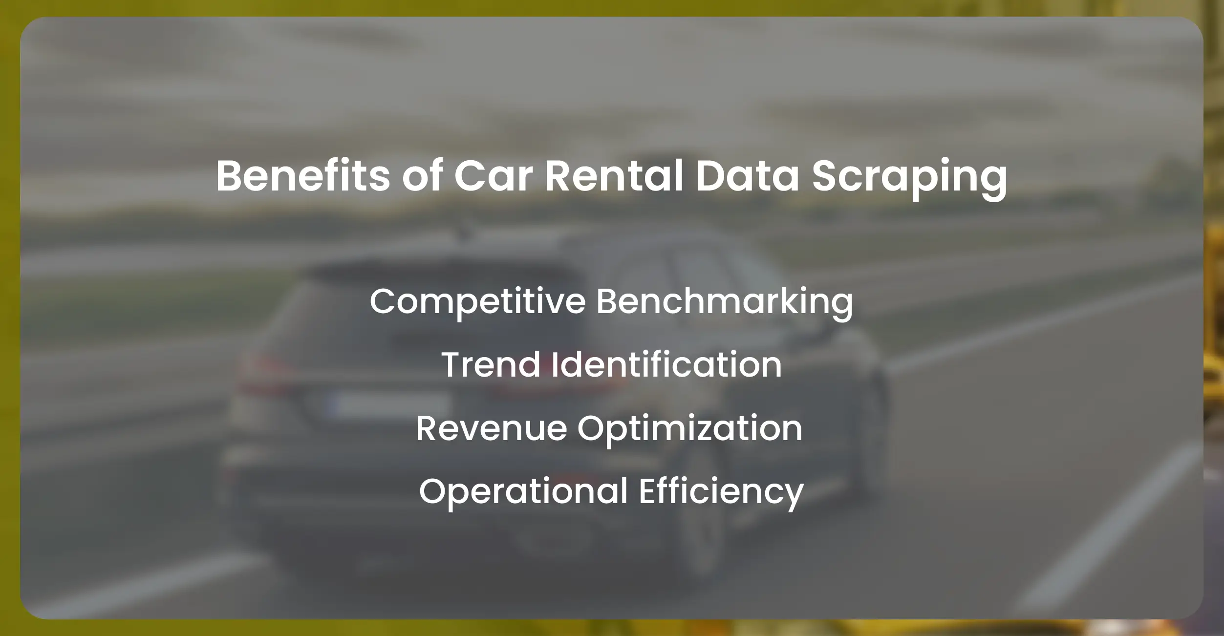 Benefits of Car Rental Data Scraping